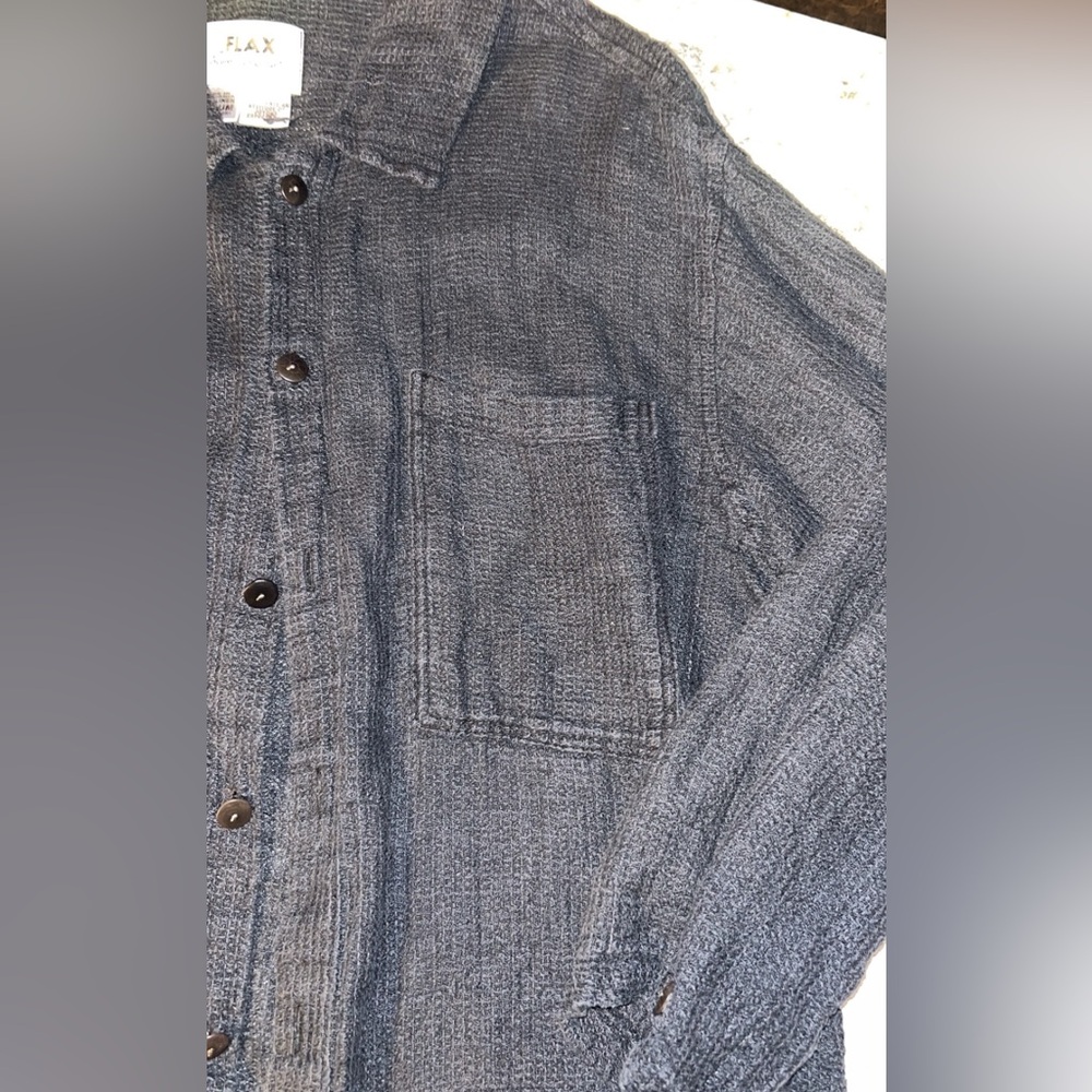 Flax by Jeanne Englehart 100% Linen Button Down - Picture 2 of 4